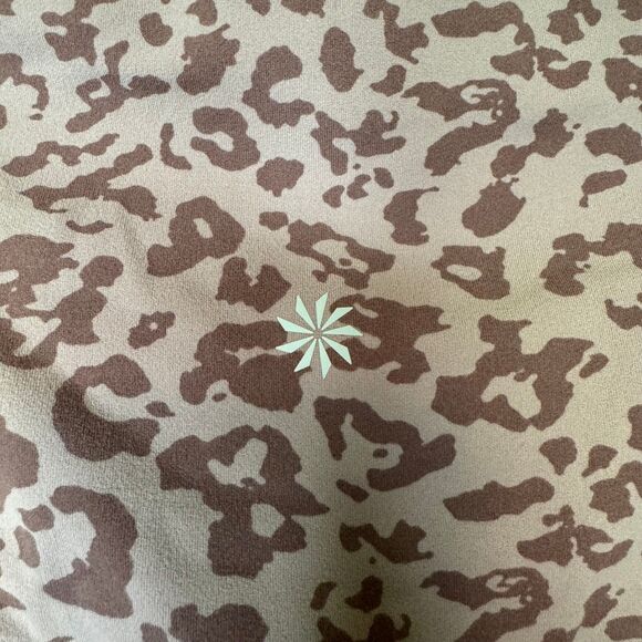 ATHLETA woman's sz XL Elation ultra high rise leopard flora mauve tights legging - Picture 11 of 13